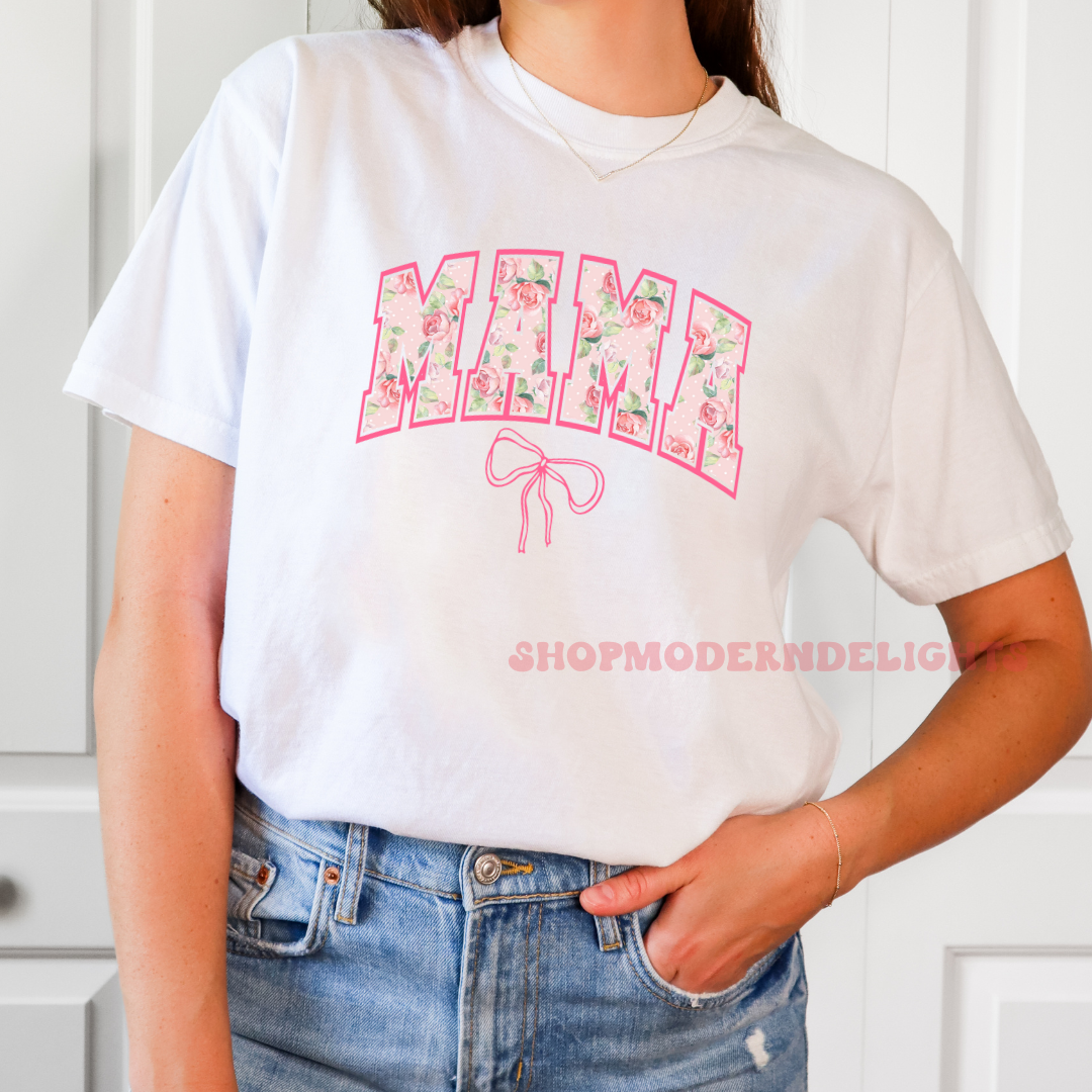 Mama Floral Print T-Shirt