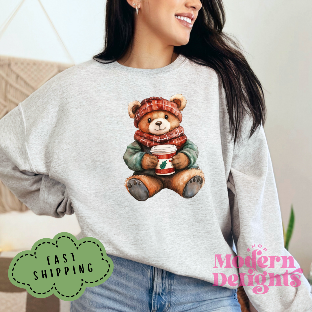 Winter Teddy Bear Crewneck