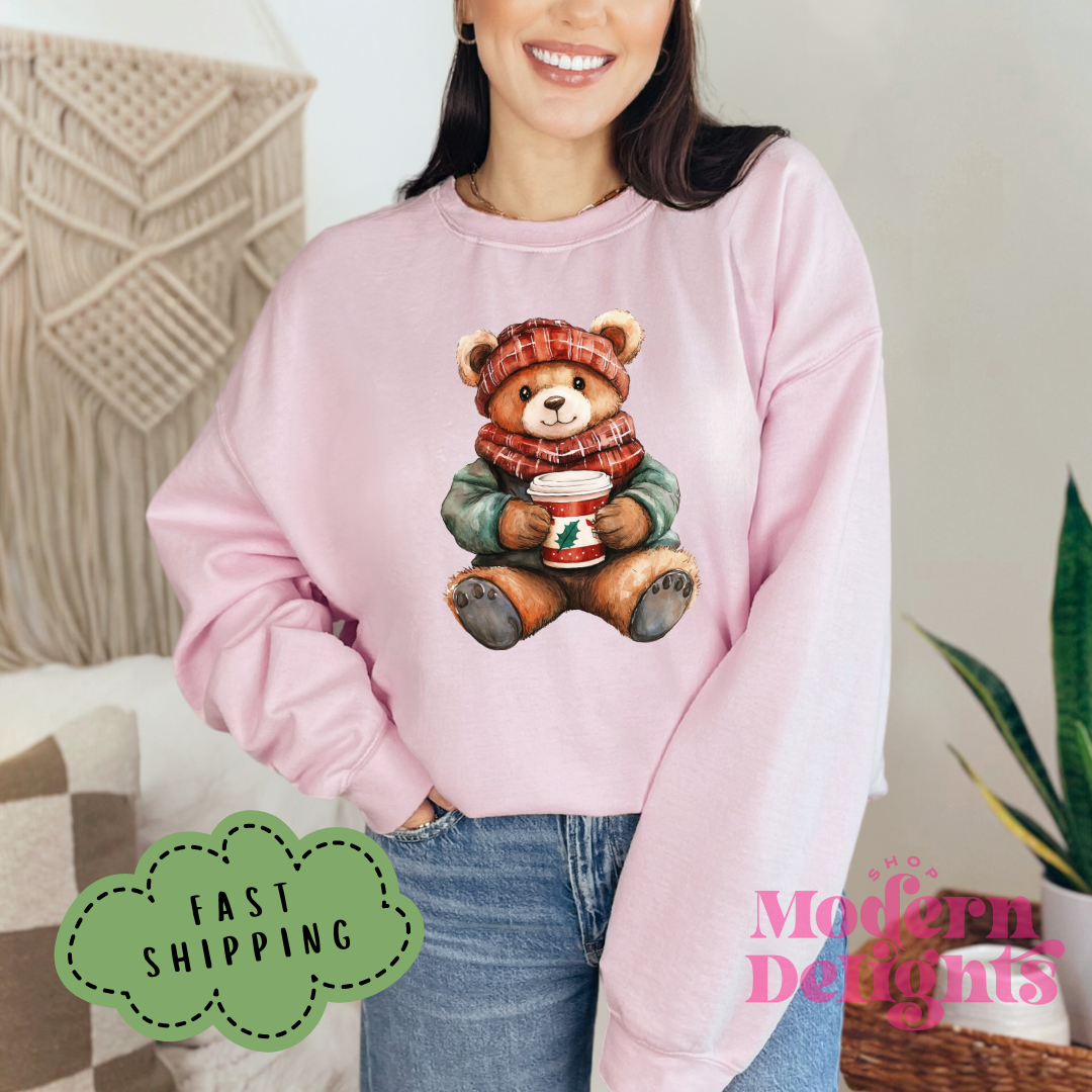 Winter Teddy Bear Crewneck