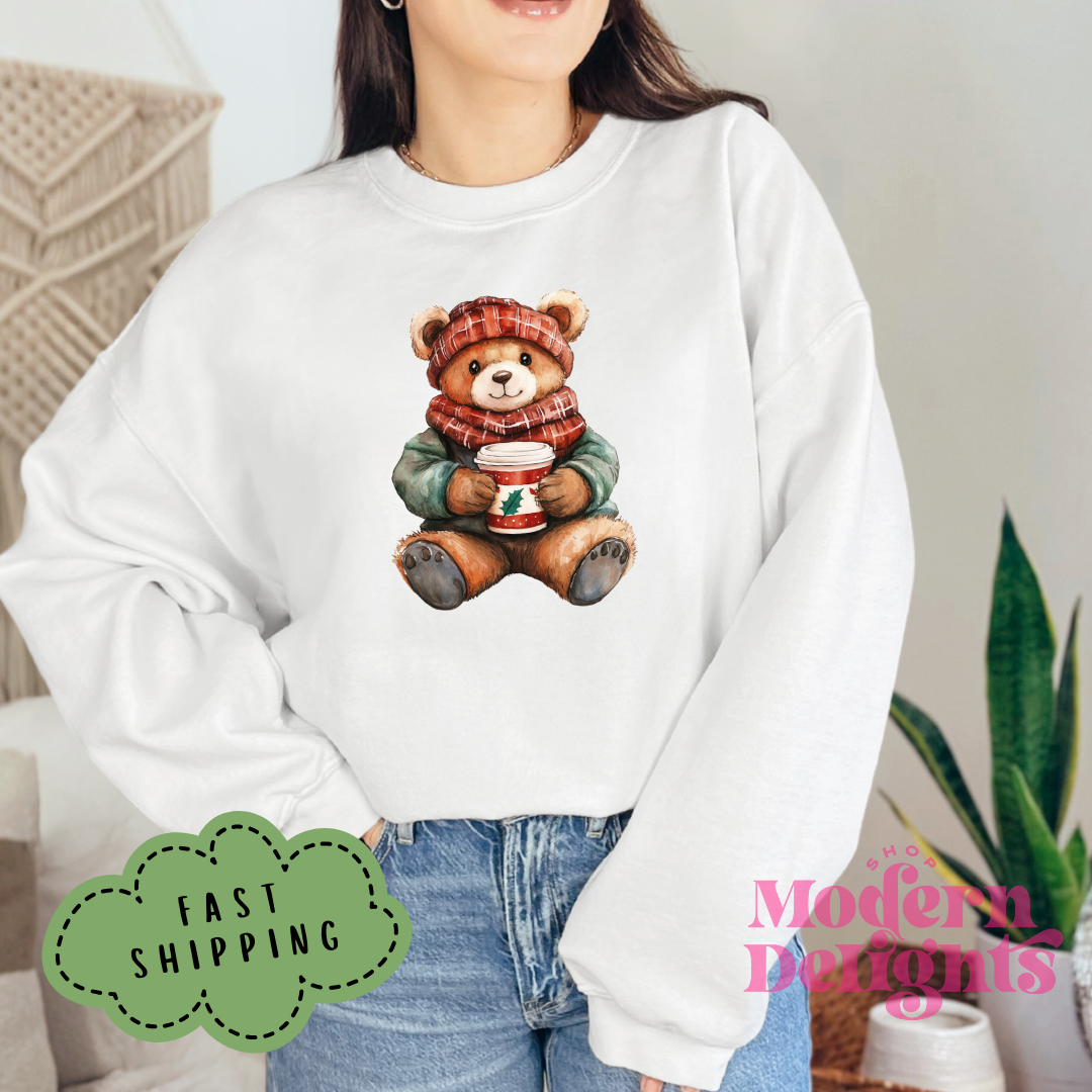 Winter Teddy Bear Crewneck