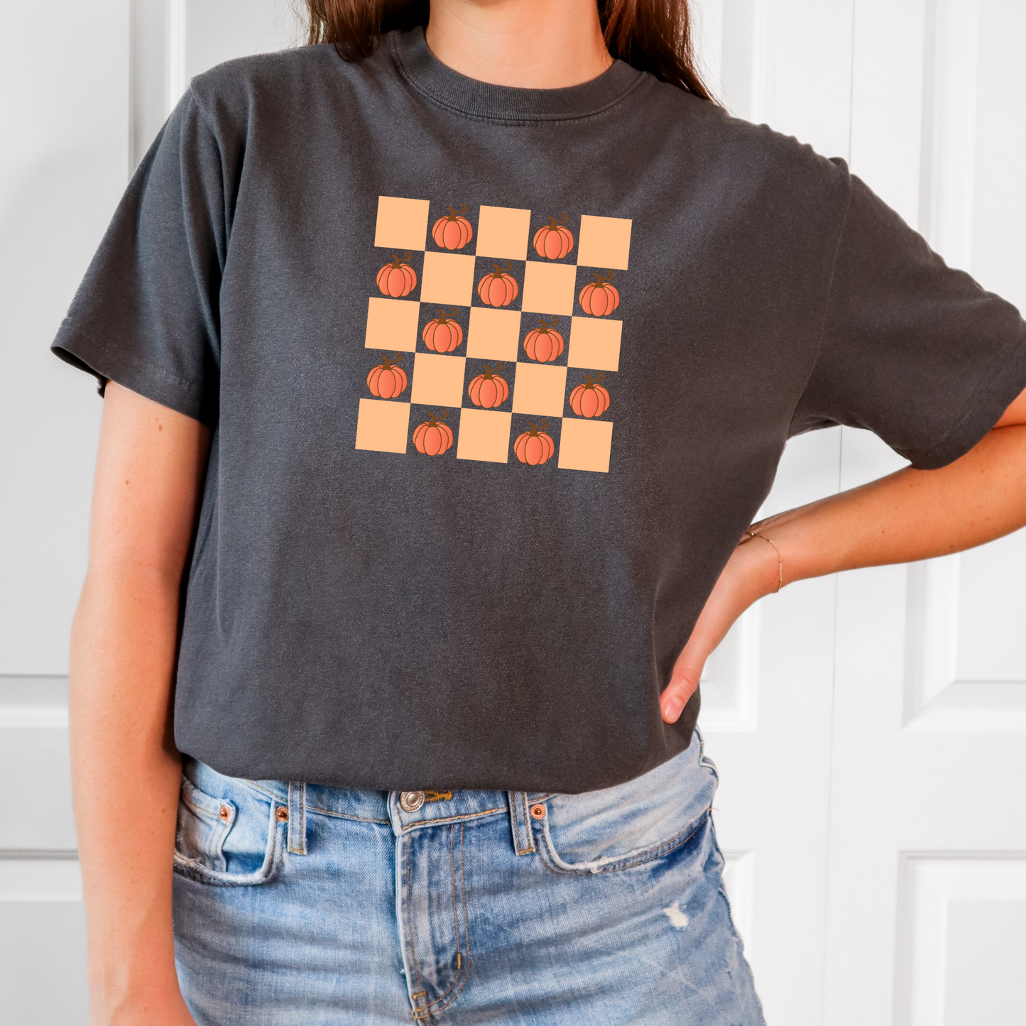 Checkered Pumpkin T-Shirt